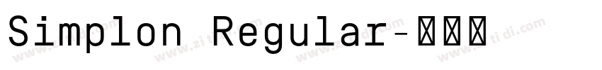 Simplon Regular字体转换
